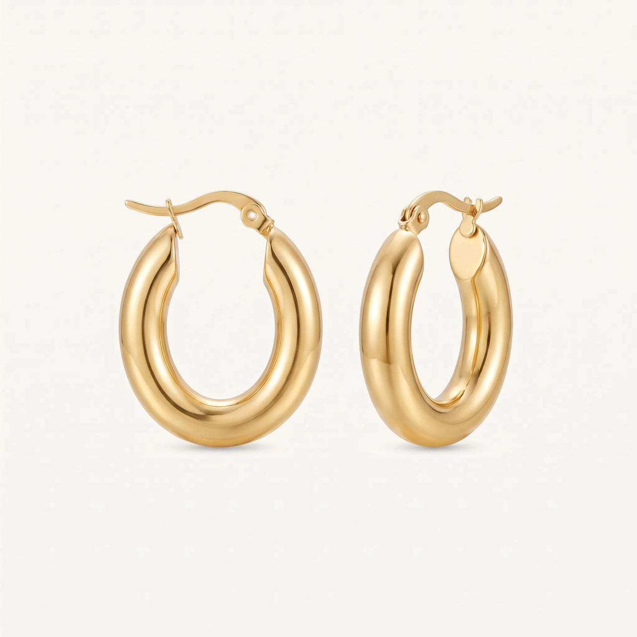 The Shiny, gold earrings — packshot | SKU: lesbrillantes
