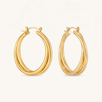 Thumbnail for The Joints, gold earrings — packshot | SKU: lescroisees