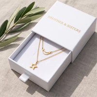 Thumbnail for Collier lune — dans l'écrin cadeau, or | SKU: letoile-g