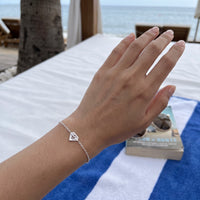 Thumbnail for Bracelet minimaliste — photo portée, taille réelle, argent | SKU: 11662607-white-gold