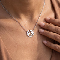 Thumbnail for Collier terre — gros plan sur les détails, argent | SKU: 22173453-white-gold