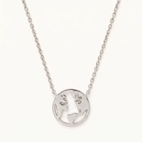 Thumbnail for Collier acier inoxydable femme — photo produit sur fond blanc, argent | SKU: 22173453-white-gold