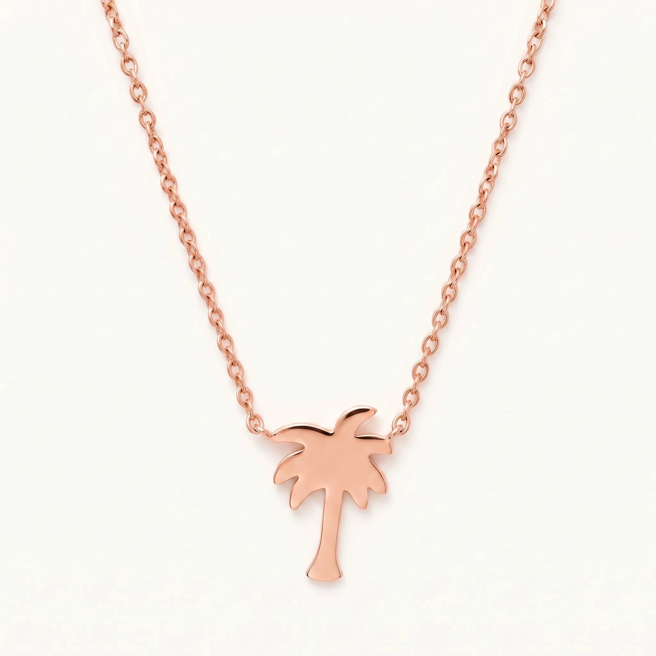 Collier palmier — photo produit sur fond blanc, or rose | SKU: 8732822-rose-gold-color