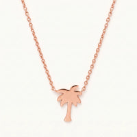 Thumbnail for Collier palmier — photo produit sur fond blanc, or rose | SKU: 8732822-rose-gold-color