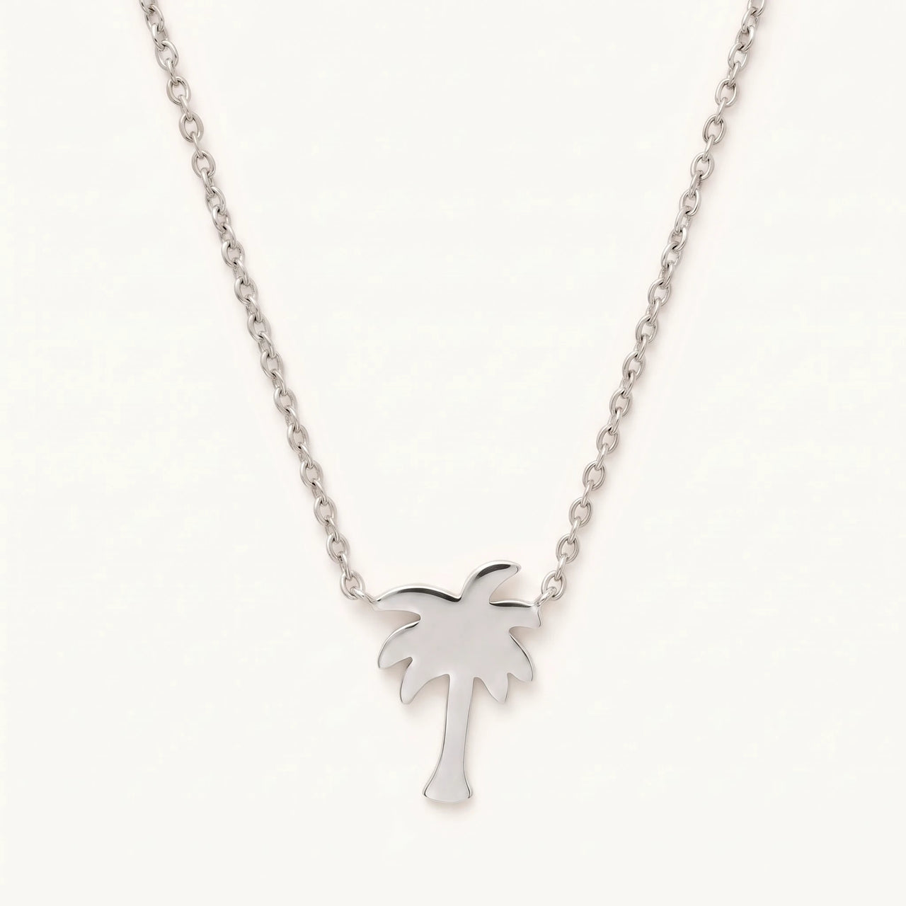 Collier palmier — photo produit sur fond blanc, argent | SKU: 8732822-silver-plated
