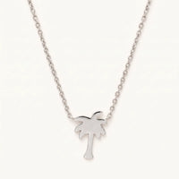 Thumbnail for Collier palmier — photo produit sur fond blanc, argent | SKU: 8732822-silver-plated