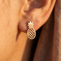 Thumbnail for Puces d'oreilles — gros plan sur les détails, or rose | SKU: 437186-rose-gold-color