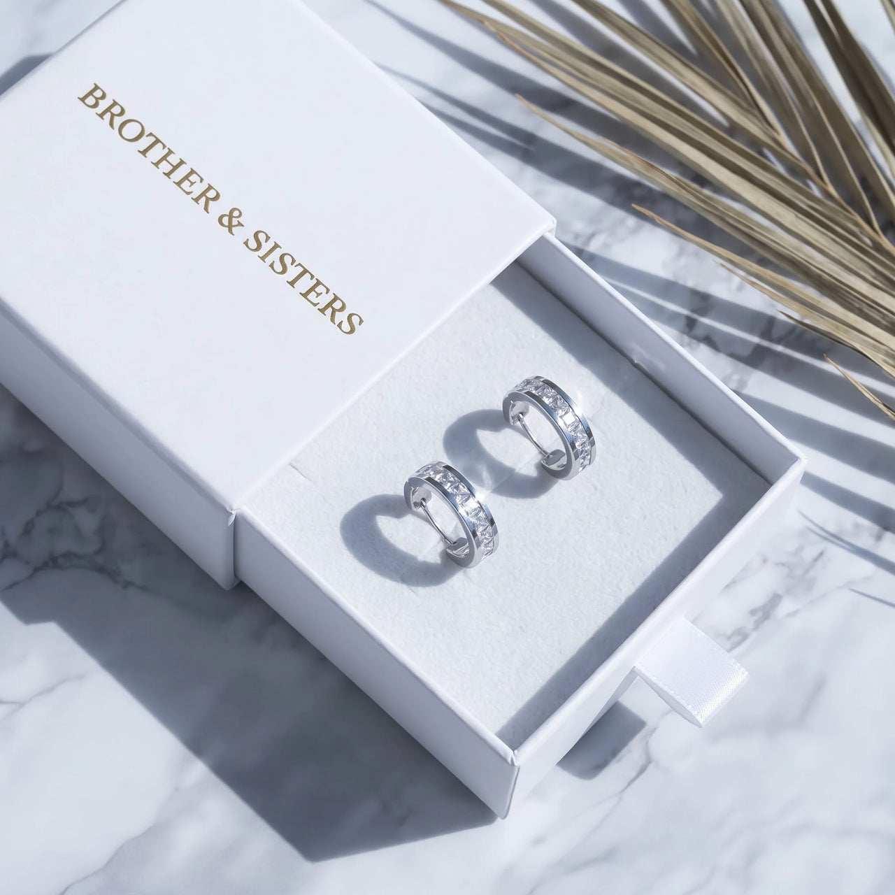 Bijoux acier inoxydable — dans l'écrin cadeau, argent | SKU: 22023999-rhodium