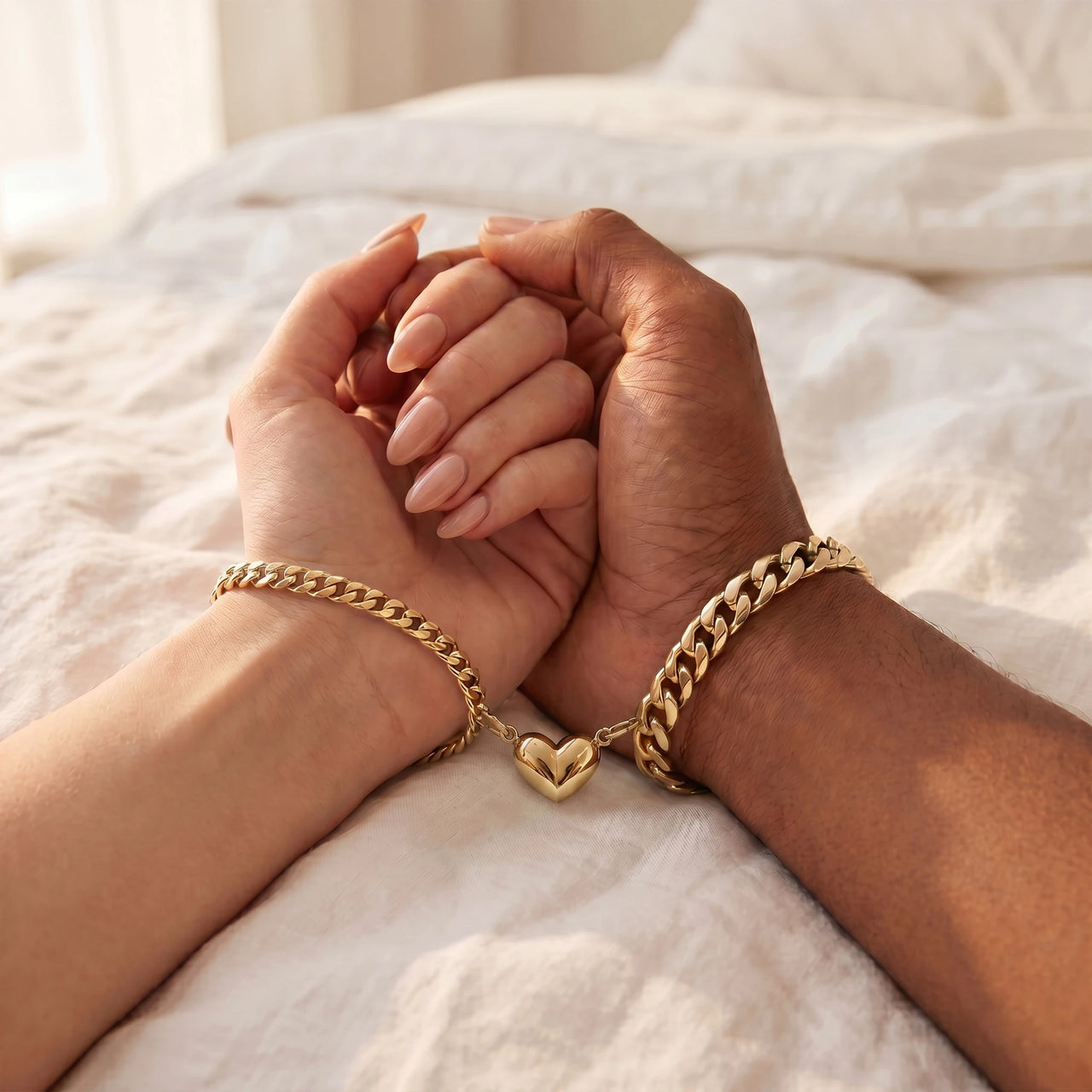 Magnetic Heart Bond Matching Bracelet Set 6