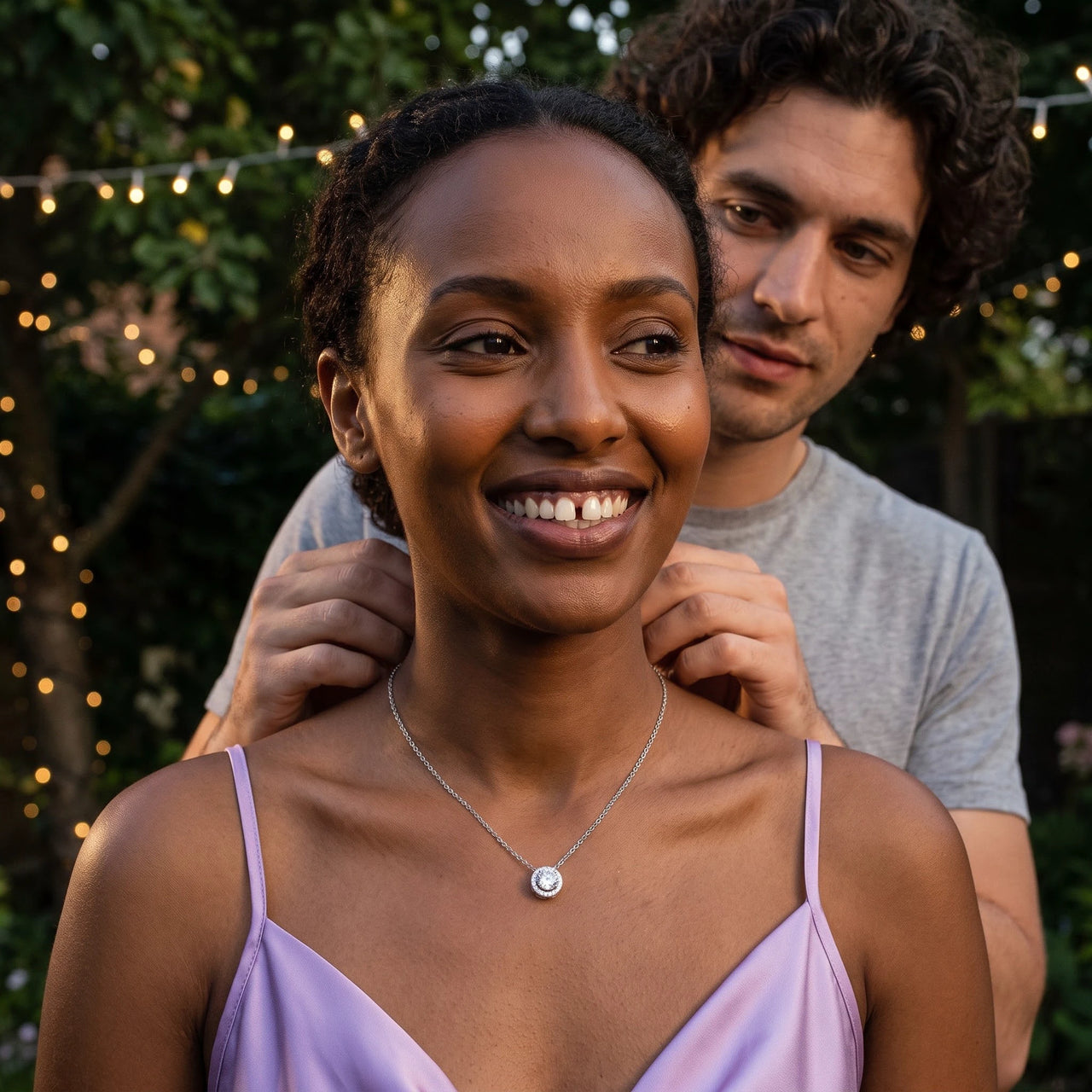 Collier rond — photo en couple, argent | SKU: 33136351