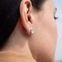 Thumbnail for Silver Classic Earrings, silver earrings — close up | SKU: 5056659