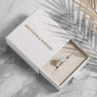 Thumbnail for Bague solitaire — dans l'écrin cadeau, argent | SKU: 33759698-4.5-silver