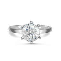 Thumbnail for Bague solitaire — photo produit sur fond blanc, argent | SKU: 33759698-4.5-silver