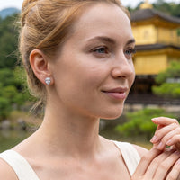 Thumbnail for Boucles d'oreilles mariage — photo portée en escapade, argent | SKU: 505174
