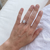 Thumbnail for Bague argent femme — photo portée, taille réelle, argent | SKU: 505162-4.5-silver
