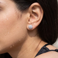 Thumbnail for Boucles d'oreilles flocon — gros plan sur les détails, argent | SKU: 30876249