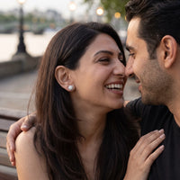 Thumbnail for Boucles d'oreilles flocon de neige — photo en couple, argent | SKU: 30876249