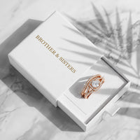 Thumbnail for Alliance et bague de fiançailles — dans l'écrin cadeau, or rose | SKU: 497080-4.5-rose-gold