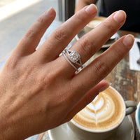 Thumbnail for Bague argent femme — photo portée, taille réelle, argent | SKU: 497080-4.5-silver