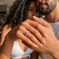 Thumbnail for Bague v — photo en couple, argent | SKU: 10645547-4.5-silver