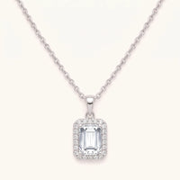 Thumbnail for Pendentif rectangle — photo produit sur fond blanc, argent | SKU: 22559056