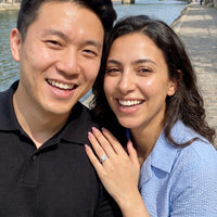 Thumbnail for Bague argent femme — photo en couple, argent | SKU: 346060-4.5-silver