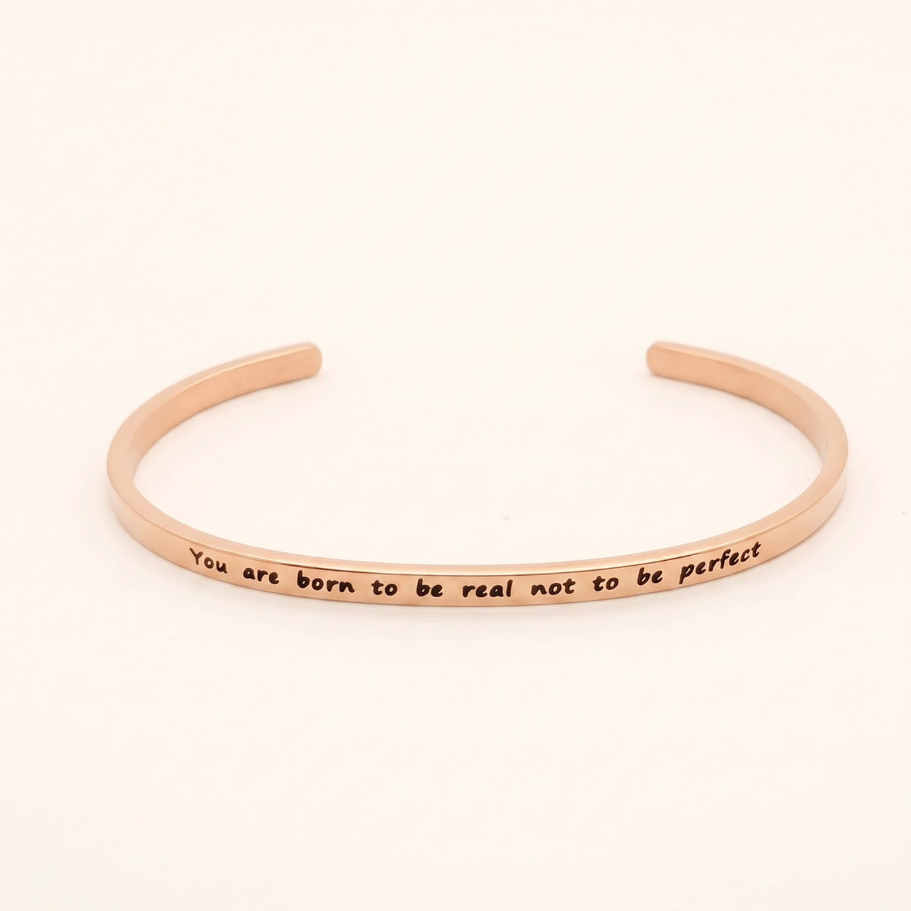Inspirational bracelets for women — product photo on a white background, rose gold | SKU: 9864184-rose